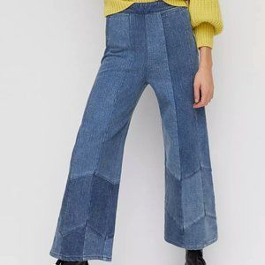 Anthropologie Pilcro Ultra High Rise Wide Leg Patchwork Jeans Size 27